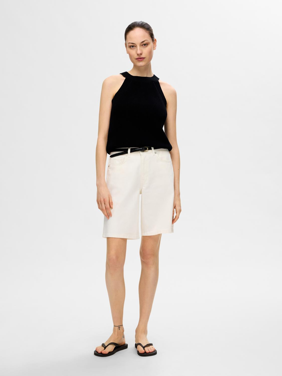 Vinna strikket Topp - Sort/ Black